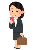 スマートフォンで予約する人